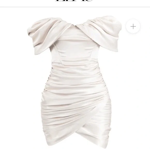white corset satin dress Guizio Satin Corset Dress White / XXS